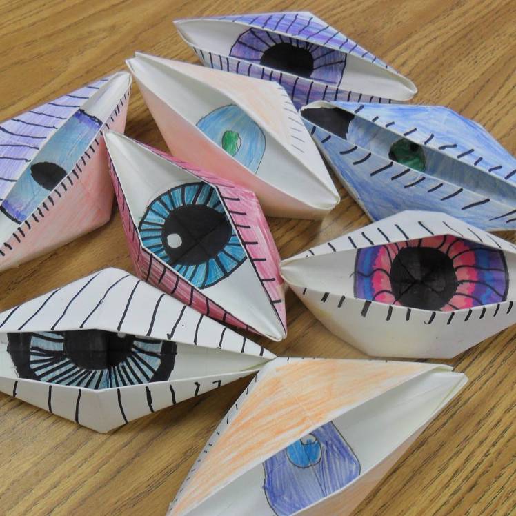 origami eyes